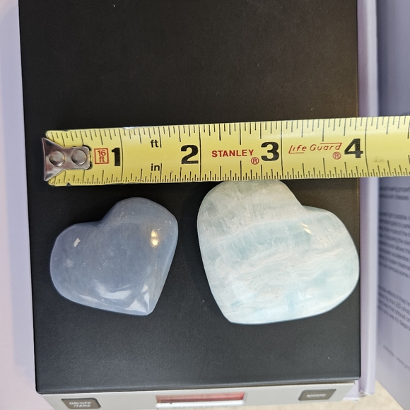 Caribbean Calcite blue Hearts crystals bundle - Picture 5 of 9
